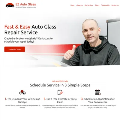 Examples auto glass repair website design original original