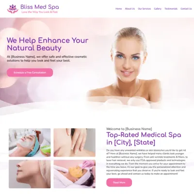 Examples botox medical spa website design theme original original