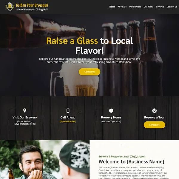 brewery brewpub website design theme original original