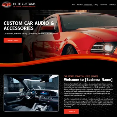 Examples car audio security website design original original