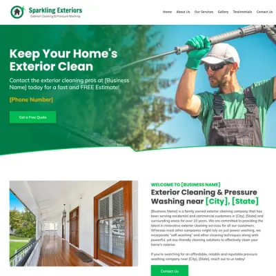 Examples exterior cleaning pressure washing website design original original