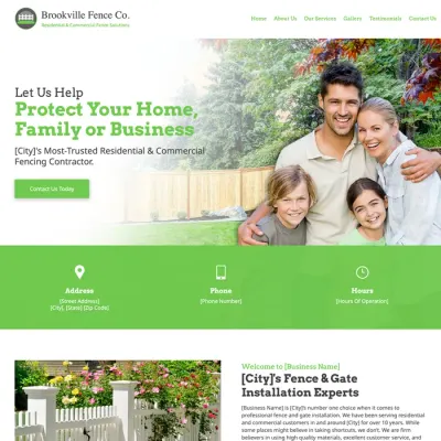 Examples fence contractor website design theme original original