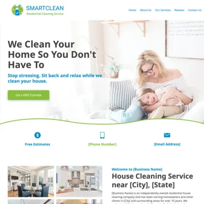 Examples house cleaning website design template original original
