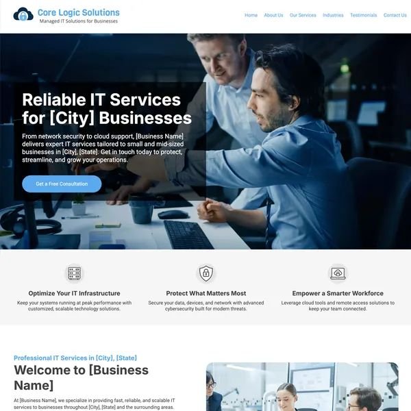 Examples it services website design theme original original