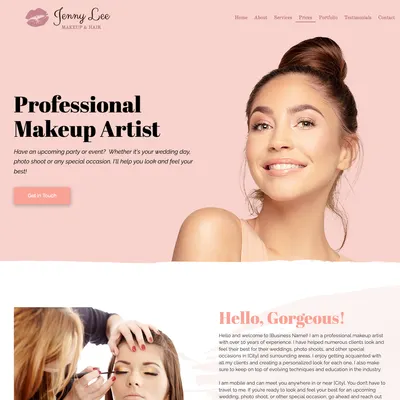 Examples makeup artist website design theme original