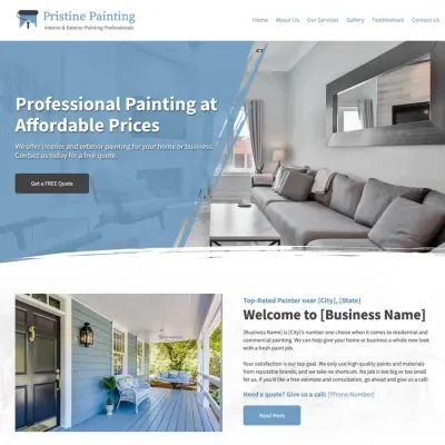 Examples painter website design theme original original