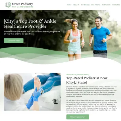 Examples podiatrist website design theme original original