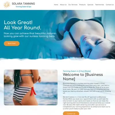 Examples tanning salon website design theme original original