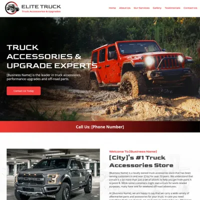 Examples truck accessories store website design original original